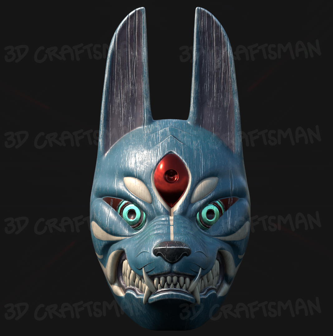 STL file GHOST OF TSUSHIMA Legends Assassin Dog Mask Fan Art Cosplay